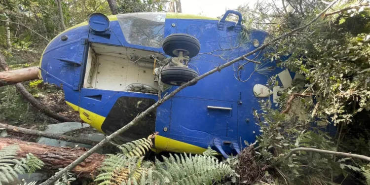 Concluída operação de retirada do helicóptero do INEM em Mondim de Basto