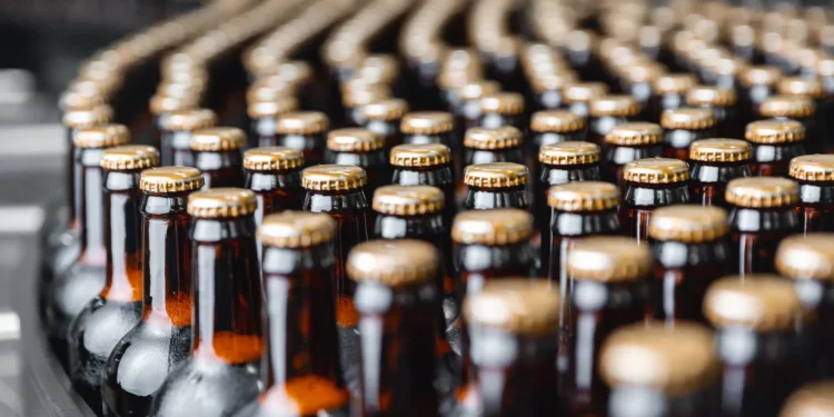 Trabalhadores da Sociedade Central de Cervejas em greve a 17 de abril