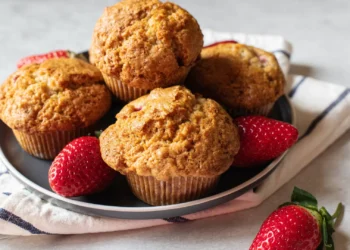 Cheios de sabor e nutrientes! Experimente estes muffins de morango vegan
