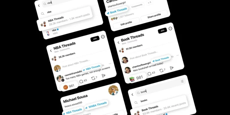 Threads lança “Comunidades” para reforçar engajamento e rivalizar com o X