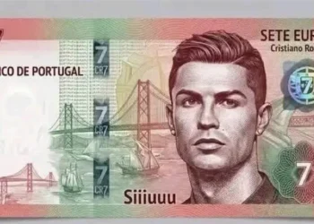 Nota de 7 euros com Cristiano Ronaldo é falsa, alerta Banco de Portugal