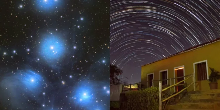 Trilha de Estrelas e Plêiades nas Imagens Astronômicas da Semana