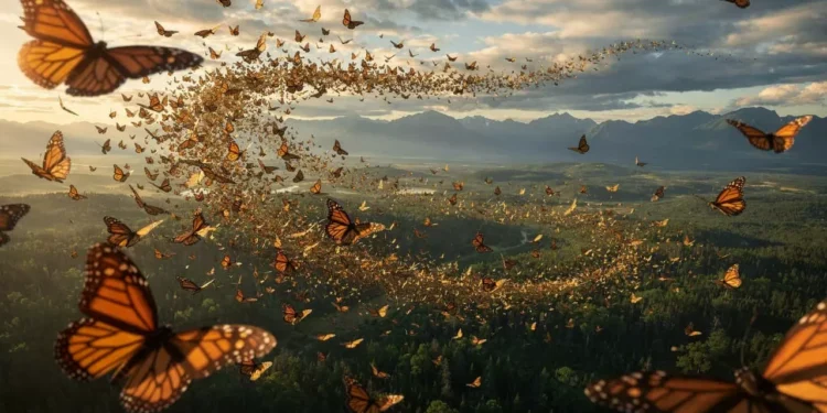 Como as borboletas enxergam o campo magnético da Terra para atravessar continentes